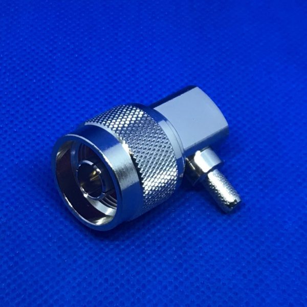 N Male R/A Crimp Cable End for RG142