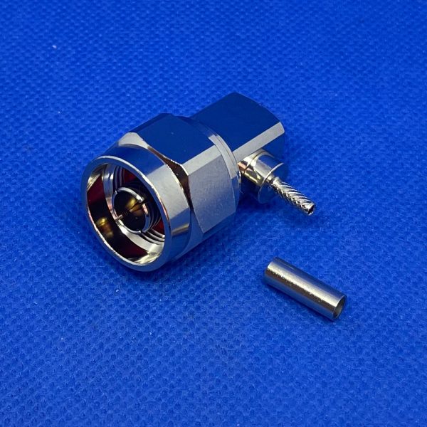 N Type Right Angle Plug Crimp Cable End for RD316 (Hex)